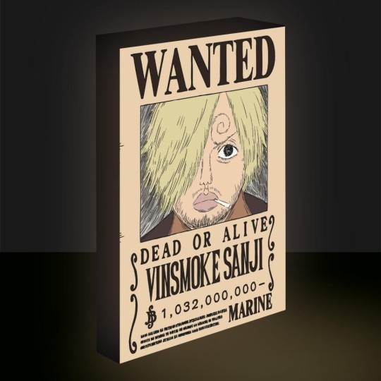 ONE PIECE - Sanji Wanted - Canvas Lumineux 40X30 Cm