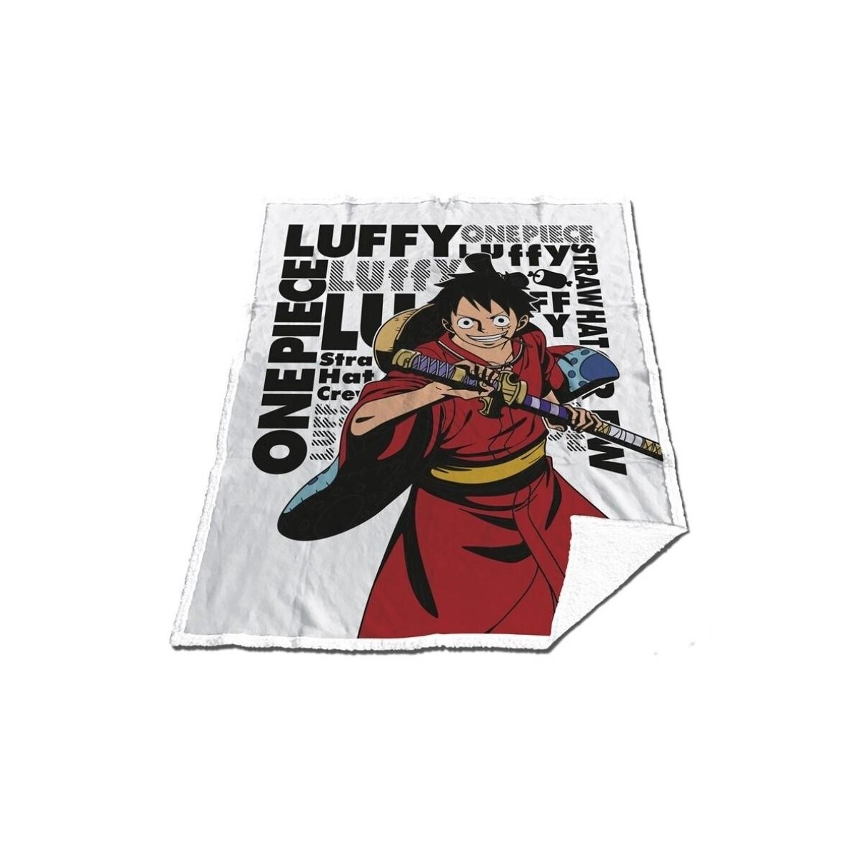 ONE PIECE - Couverture Sherpa 130x170cm - Luffy "Wano"