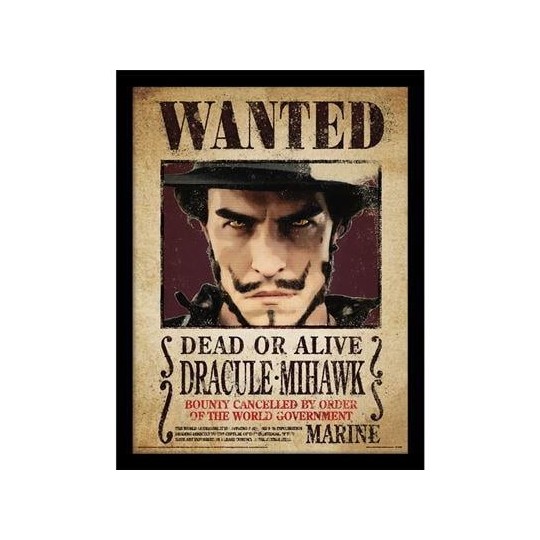 ONE PIECE NETFLIX - Dracule Mihawk - Impression encadrée 30x40cm