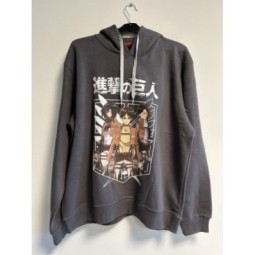 ATTACK ON TITAN - Sweat Capuche TRIO Grey (XXL)