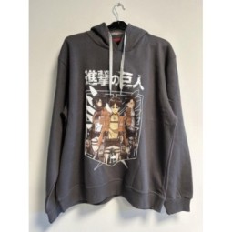 ATTACK ON TITAN - Sweat Capuche TRIO Grey (L)