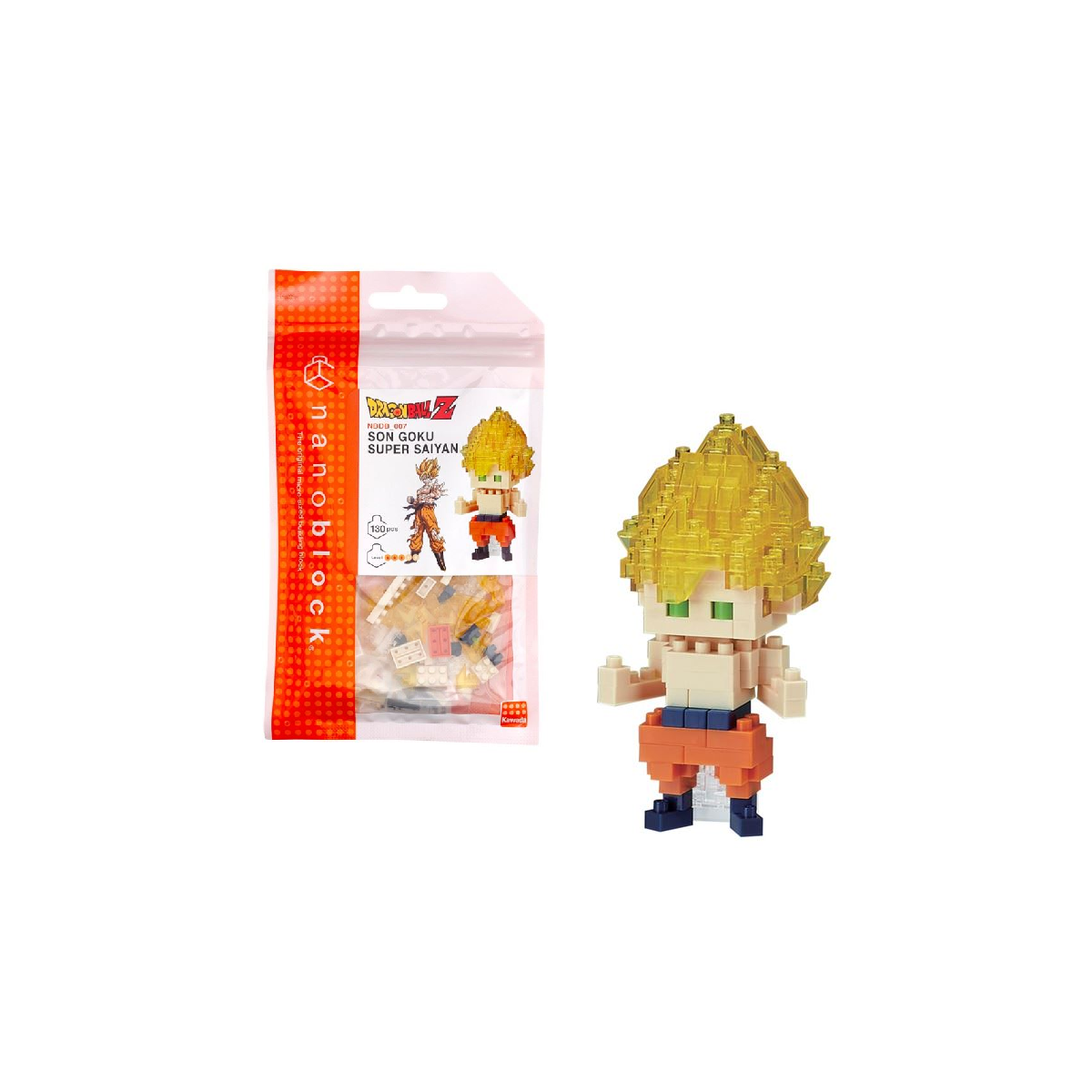 DRAGON BALL - Son Goku Super Saiyan - Figurine Nanoblock 10cm