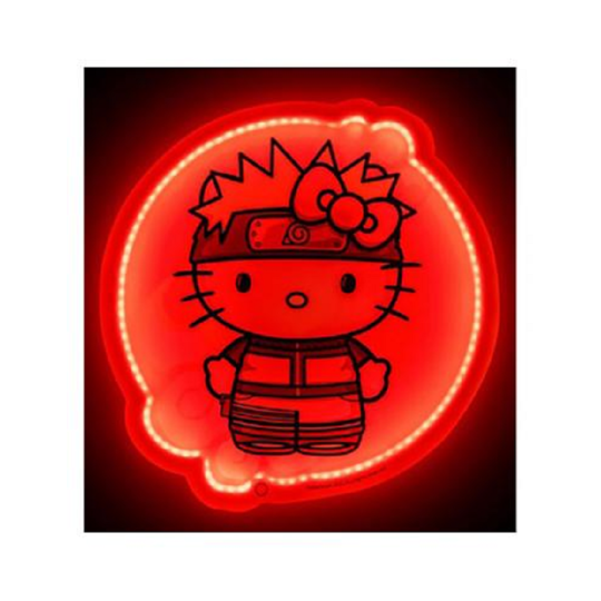 NARUTO x HELLO KITTY - Neon Mural Led - 30 cm