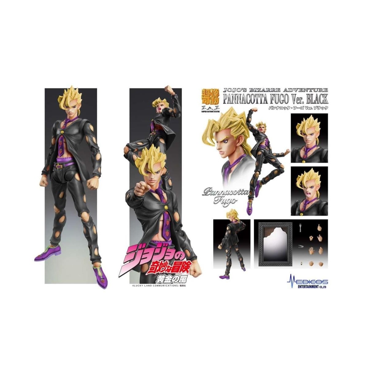 JOJO PART 5 - Pannacotta Fugo "Black Version" -Figurine Chozokado 15cm
