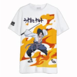 NARUTO SHIPPUDEN - Sasuke Uchiwa - T-Shirt Oversize Homme (XS)