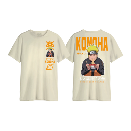NARUTO SHIPPUDEN - Konoha Ramen - T-Shirt Oversize Homme (S)