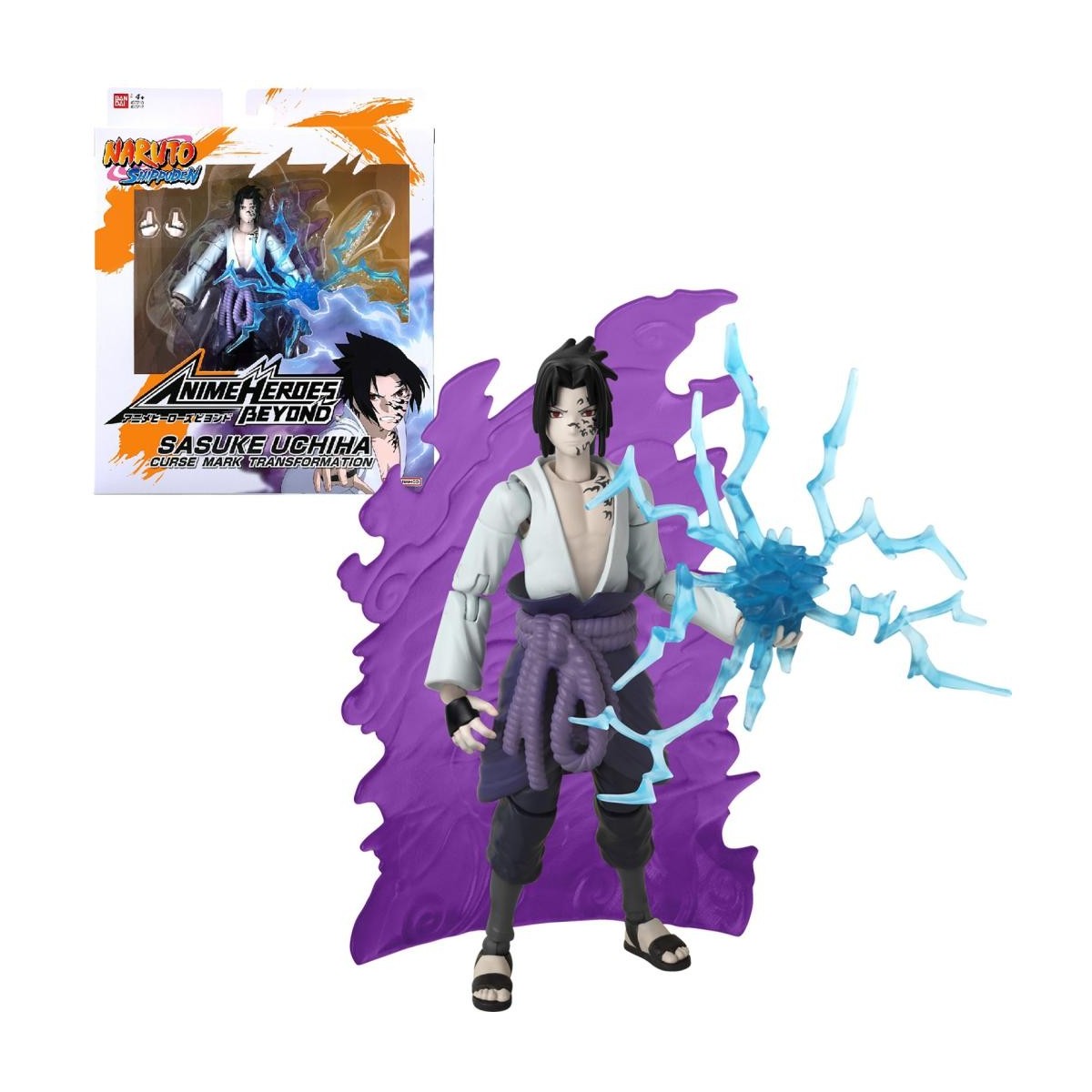 NARUTO - Sasuke avec effet transf. - Figurine Anime Heroes Beyond 17cm