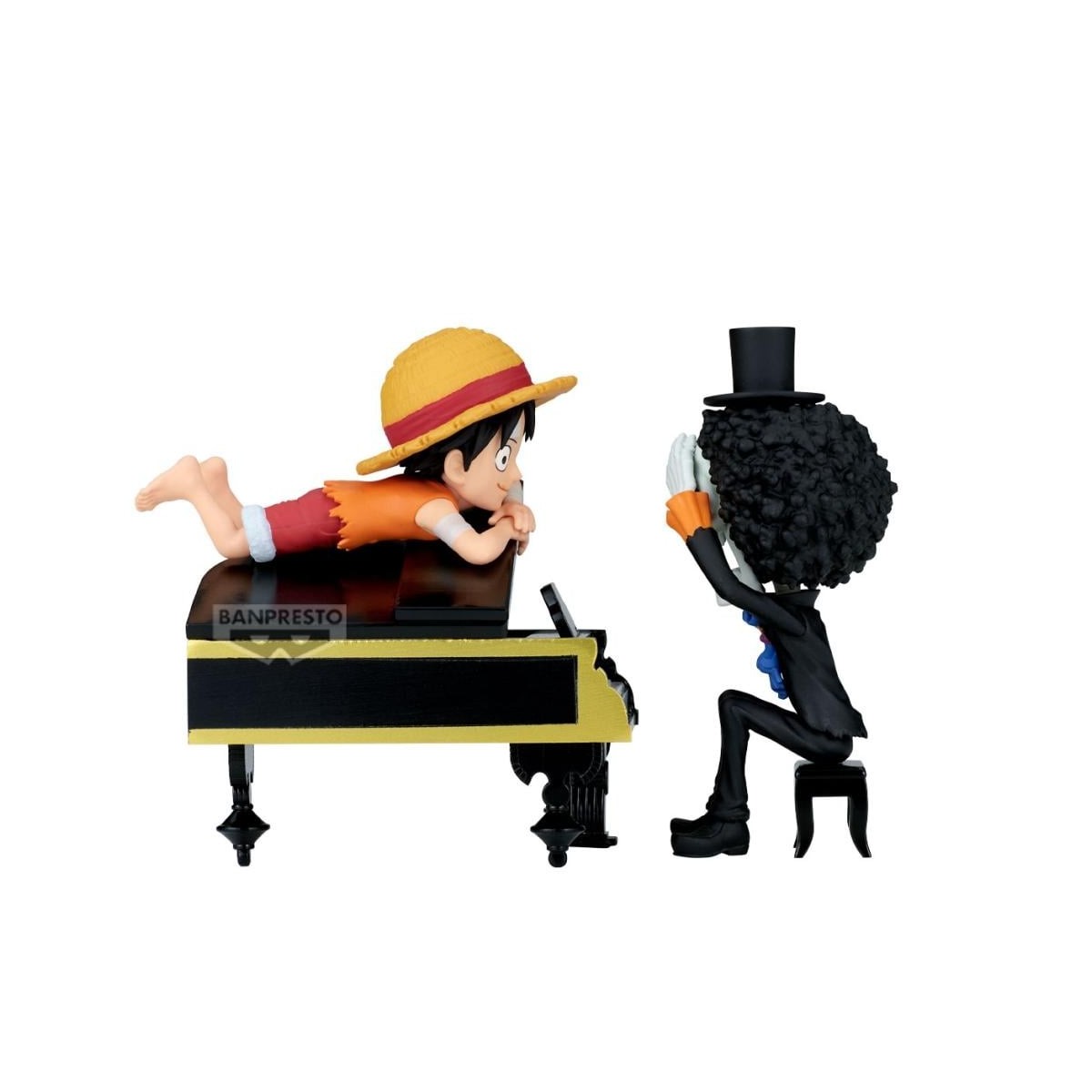 ONE PIECE - Luffy & Brook - Figurine WCF Log Stories 8cm