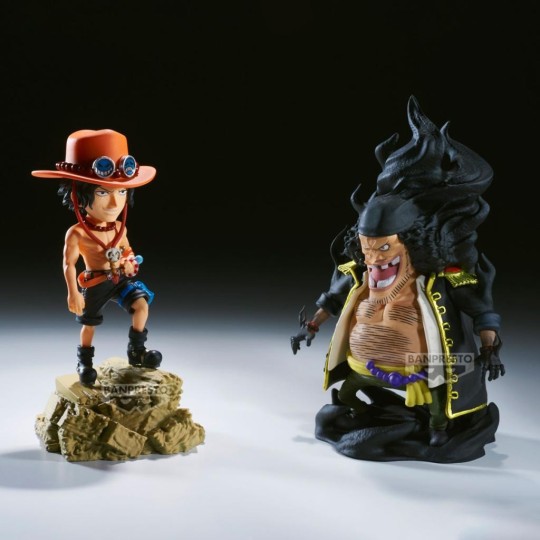 ONE PIECE - Ace VS Marshall D. Teach - Figurine WCF Log Stories 8cm