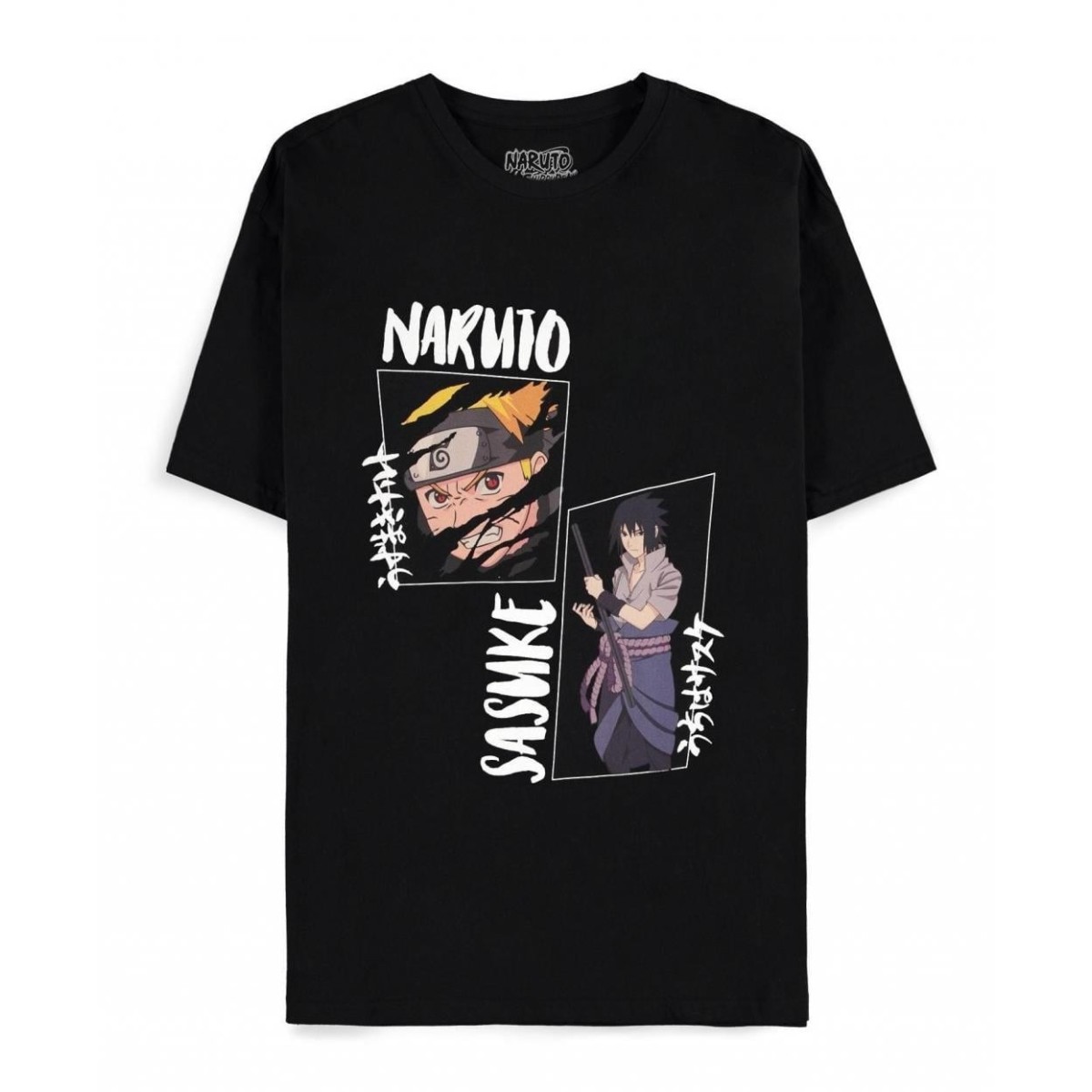 NARUTO SHIPPUDEN - Naruto & Sasuke - T-Shirt Homme (L)