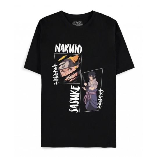 NARUTO SHIPPUDEN - Naruto & Sasuke - T-Shirt Homme (S)