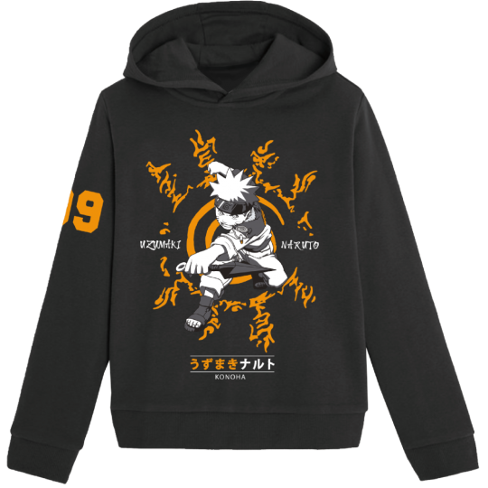 NARUTO - Naruto Uzumaki Konoha - Sweat-Shirt Enfant (6 Ans)