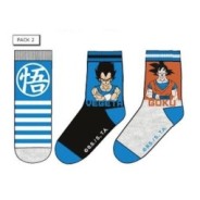 DRAGON BALL - Pack de 3 Chausettes Vegeta/Goku (T27/30)