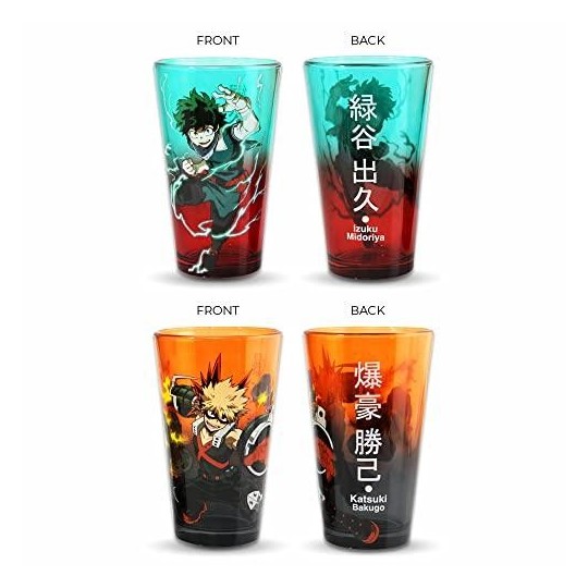 MY HERO ACADEMIA - Izuku & Bakugo - Pack de 2 verres 450ml