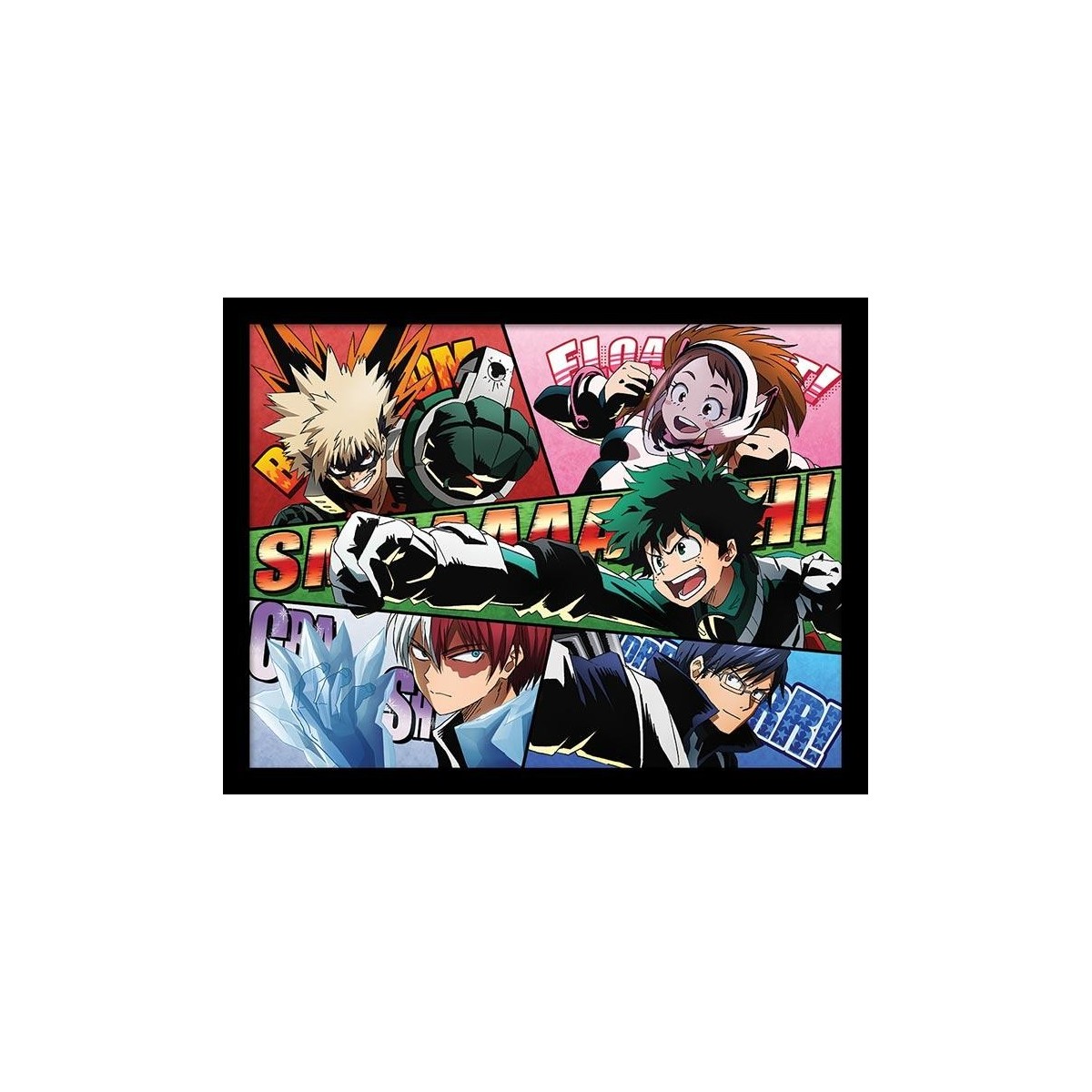MY HERO ACADEMIA - Comic Action - Impression encadrée 30x40cm